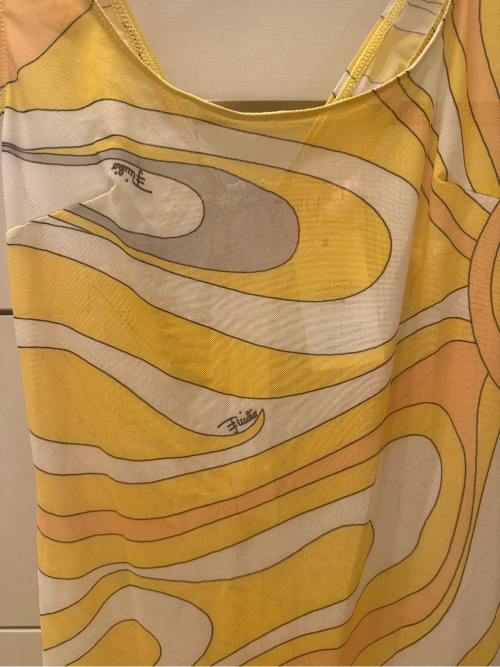 Emilio Pucci Yellow Orange Swirl Mini Dress - Picture 2 of 7